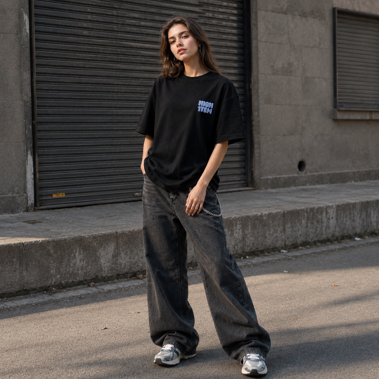 T-SHIRT H1, BLACK BLUE — 6